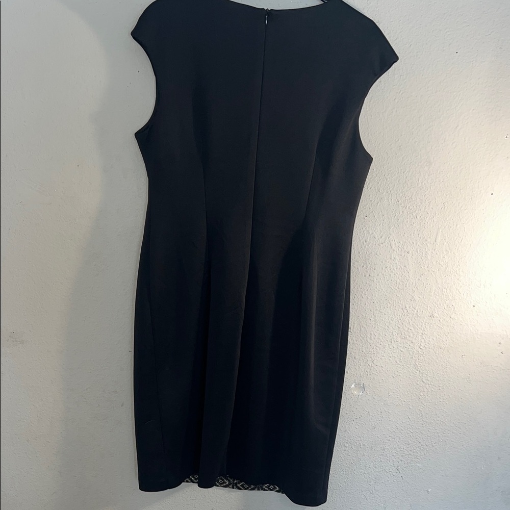 White House Black Market Geometric Black and Gold Mini Dress - Picture 8 of 9